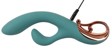 Бирюзовый вибратор-кролик The Magician Rabbit Vibrator - 22,5 см.